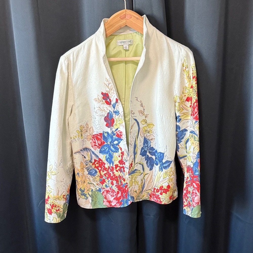 Coldwater Creek Multicolor Floral Blazer